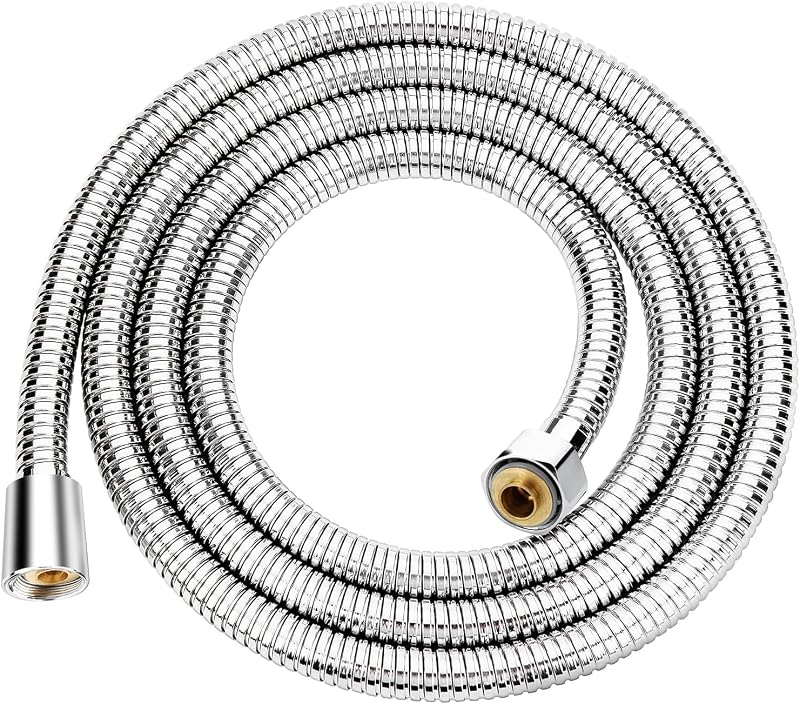 Aopoy Shower Hose 1m Chrome Stainless Steel Anti-Kink Leakproof 1/2in 39"