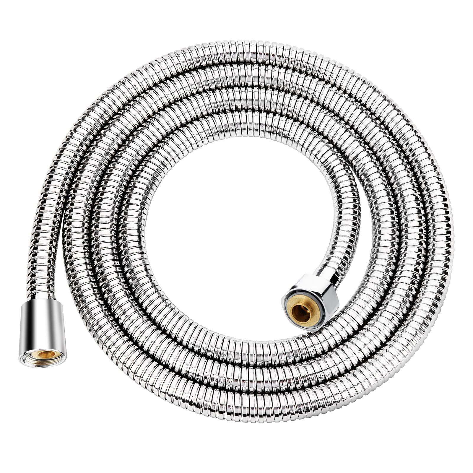 Aopoy Shower Hose 1m, 39" Chrome Stainless Steel Shower Pipe, Anti Kink and Leakproof, Short Shower Cable, Easy DIY Replacement