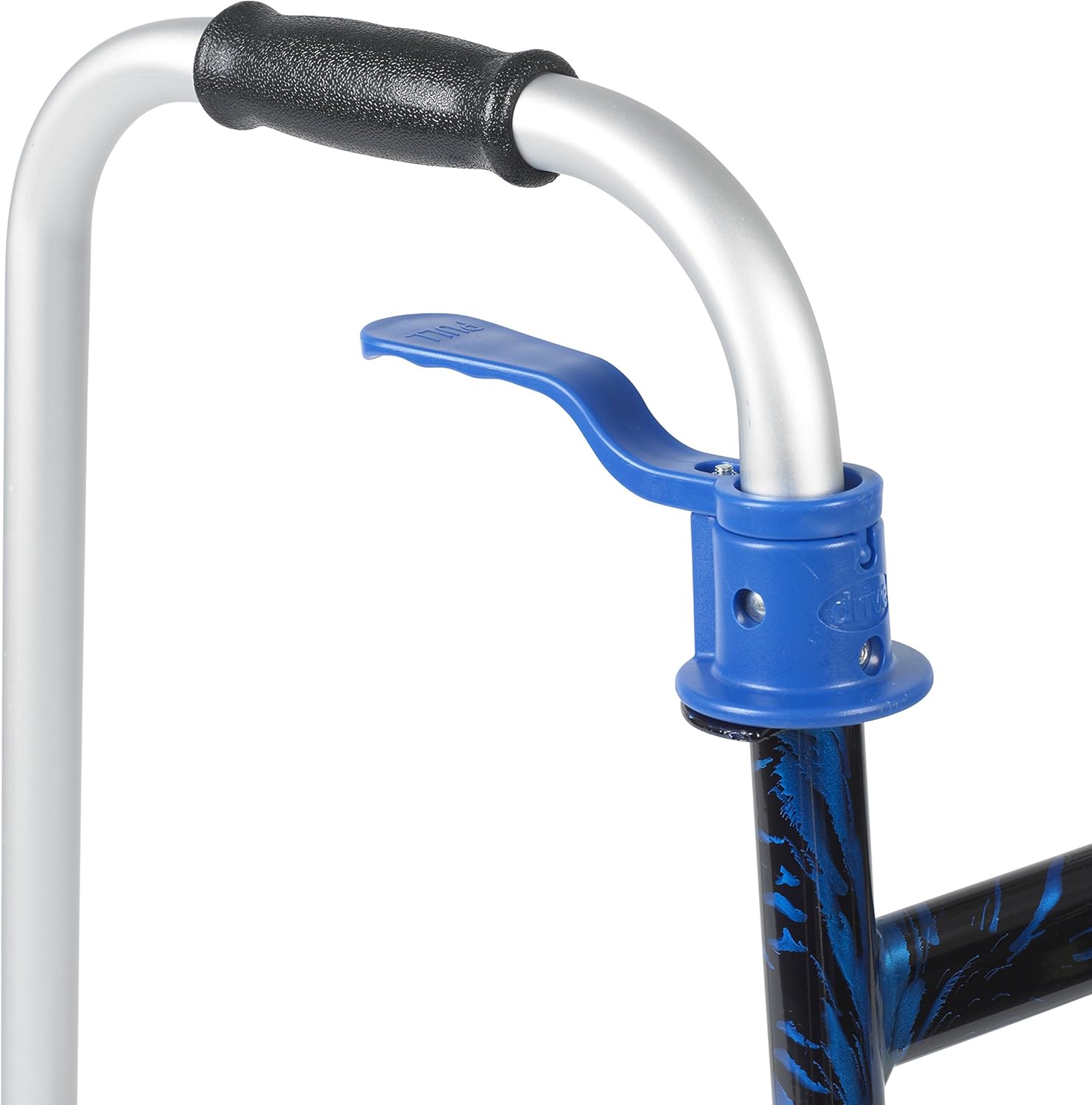 Drive Medical Trigger Release Folding Walker, Brushed Steel: Health & Personal Care