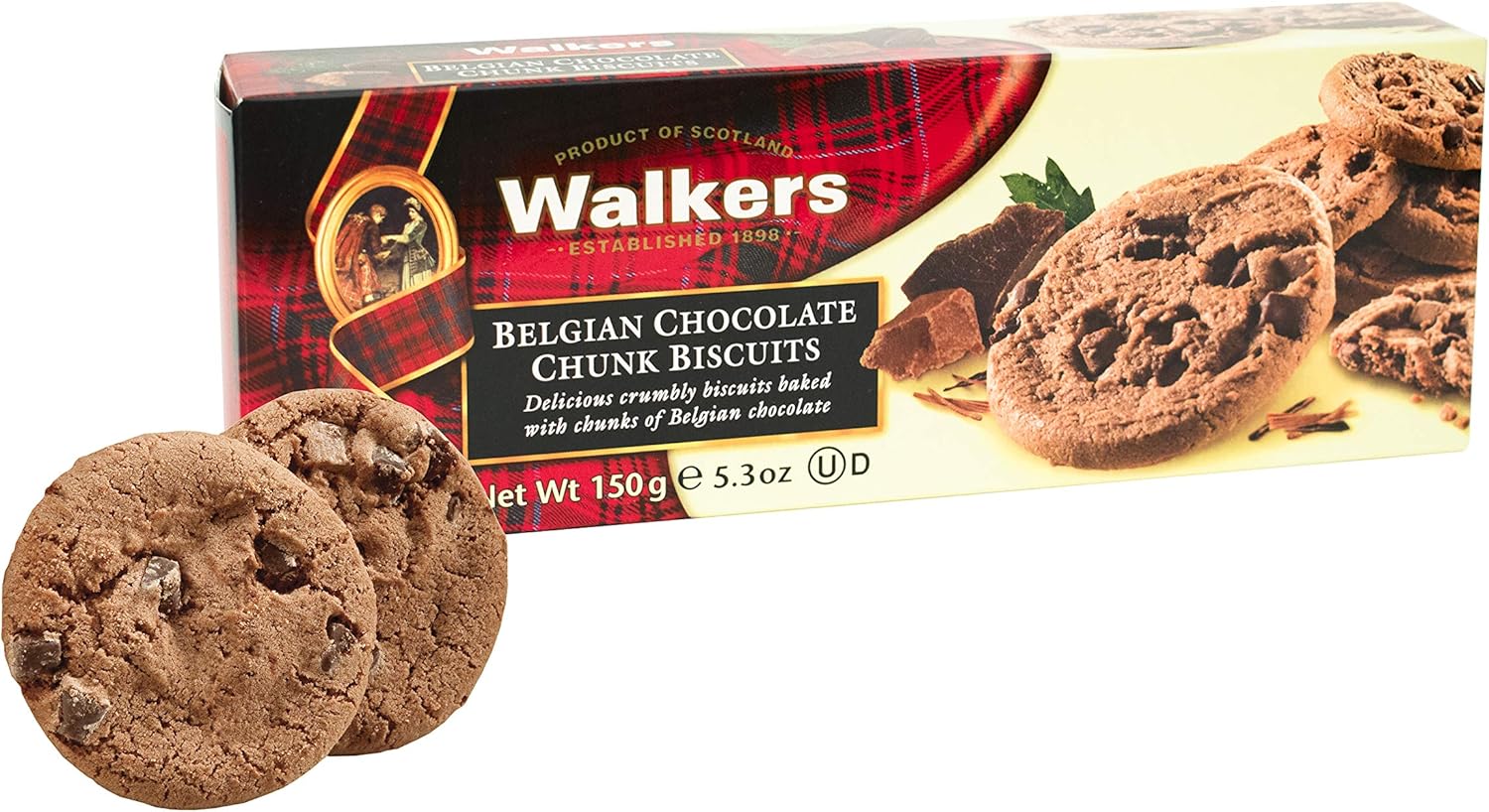 Walkers Belgian Chocolate Chunk Biscuits, 150 gm Amazon.ae البقالة