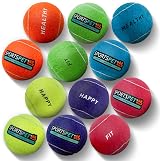 SPORTSPET Multicolour Tennis Balls for Dogs 64mm Pack of 12 Rubber view 6