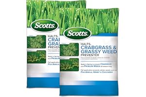 Scotts Halts Crabgrass & Grassy Weed Preventer, Pre-Emergent Weed Killer for Lawns, 5,000 sq. ft., 10.06 lbs. (2-Pack)