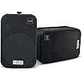 Pyle Outdoor Speaker System – 500W Waterproof Wall-Mounted Speakers with Powerful Bass & Long-Range Sound – Indoor/Outdoor Au