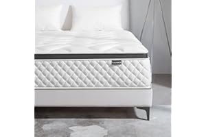 Deegari King Mattress,12 Inch King Size Mattress in a Box,Gel Memory Foam and Innerspring Hybrid Mattress with Individual Pocket Spring for Motion Isolation,Pressure Relief,Medium Firm Feel