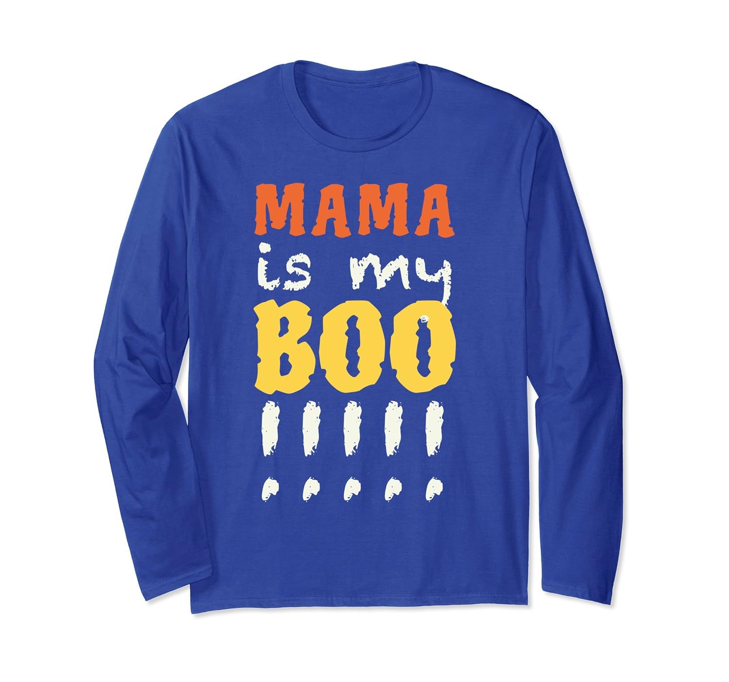 Funny Mama Is My Boo Halloween Long Sleeve T-Shirt-ANZ