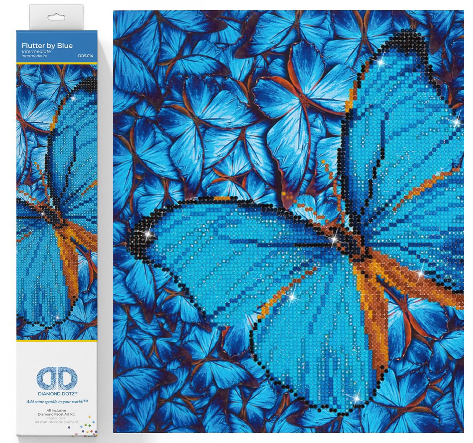 Diamond Dotz (DD5.014) - Diamond Embroidery Facet Art Kit ~ Flutter By Blue Butterfly