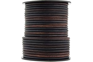 Xsotica-Round Leather Cord - 3.0 MM Round Leather Cords 3MM (Gypsy Sippa, 10 Meter (10 Yard))