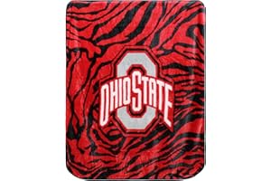 College Covers Ohio State Buckeyes Super Soft Raschel Throw Blanket, 60 in by 50 in