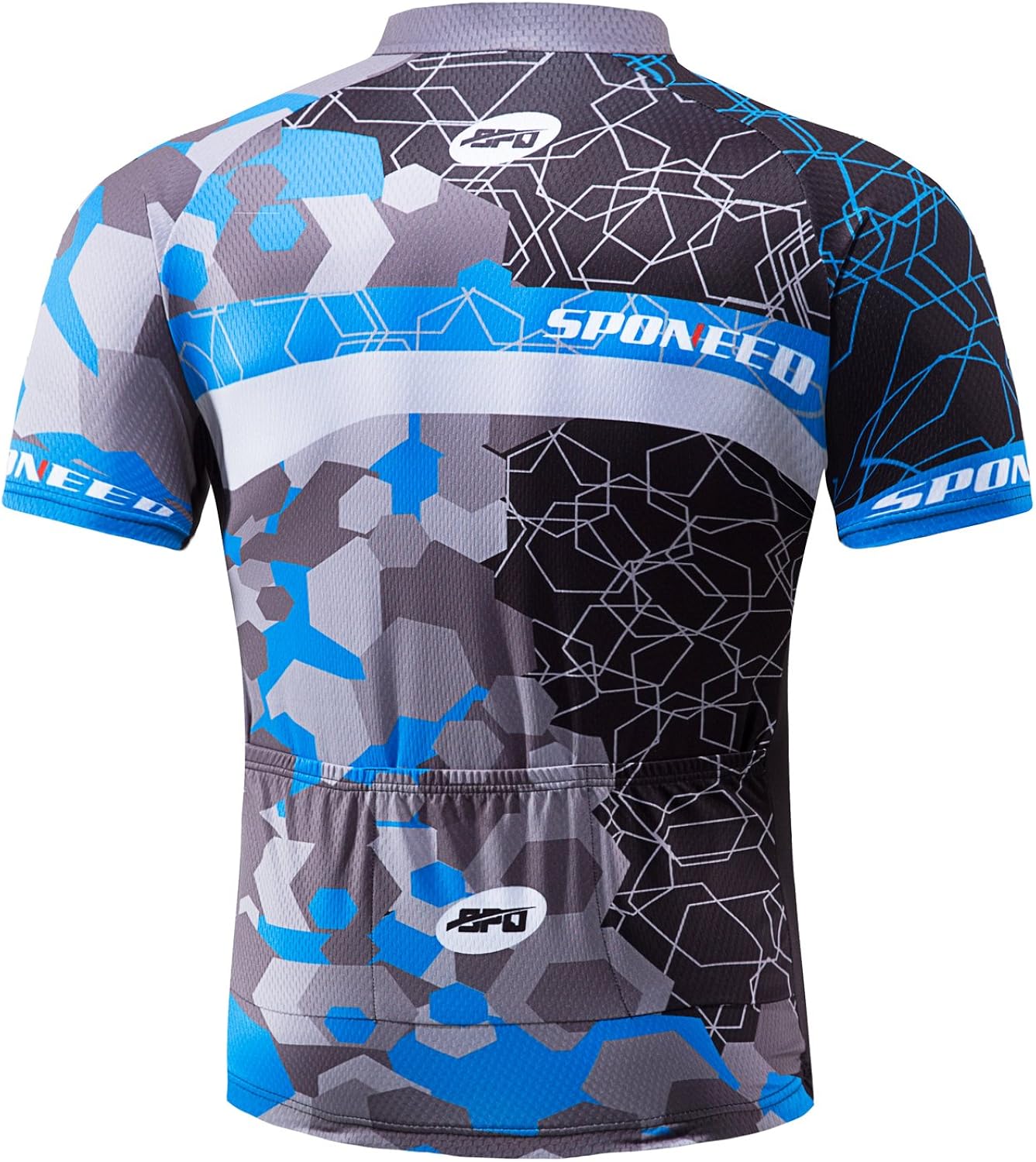 sponeed Men's Cycling Jerseys Tops Biking Shirts Short Sleeve Bike Clothing Full Zipper Bicycle Jacket with Pockets : Clothing