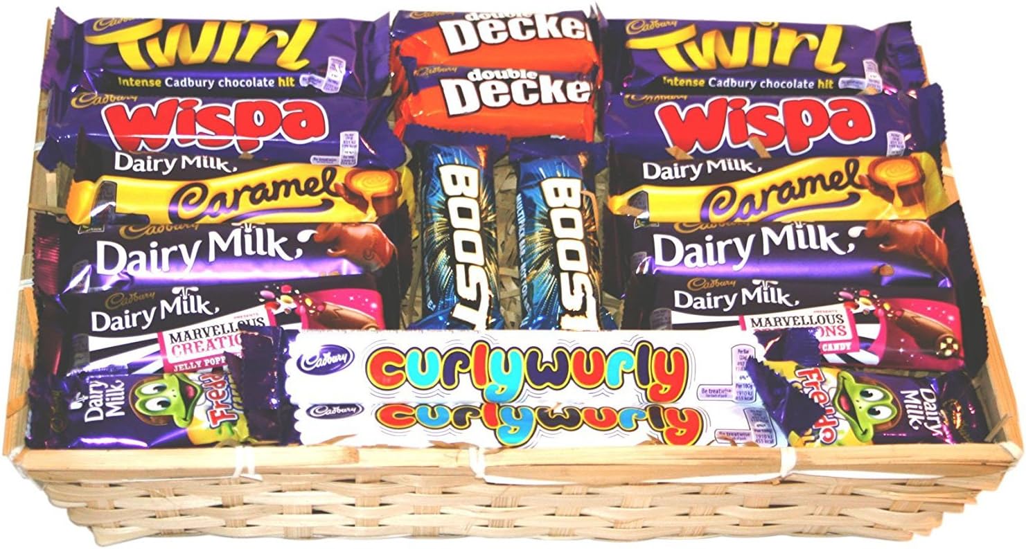 Large Cadbury Chocolate Bars Gift Hamper Basket, Perfect Gift