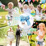 Tecnock 3 Pack Bubble Guns for Kids with 12 Batteries 3 Bottles Refills view 7