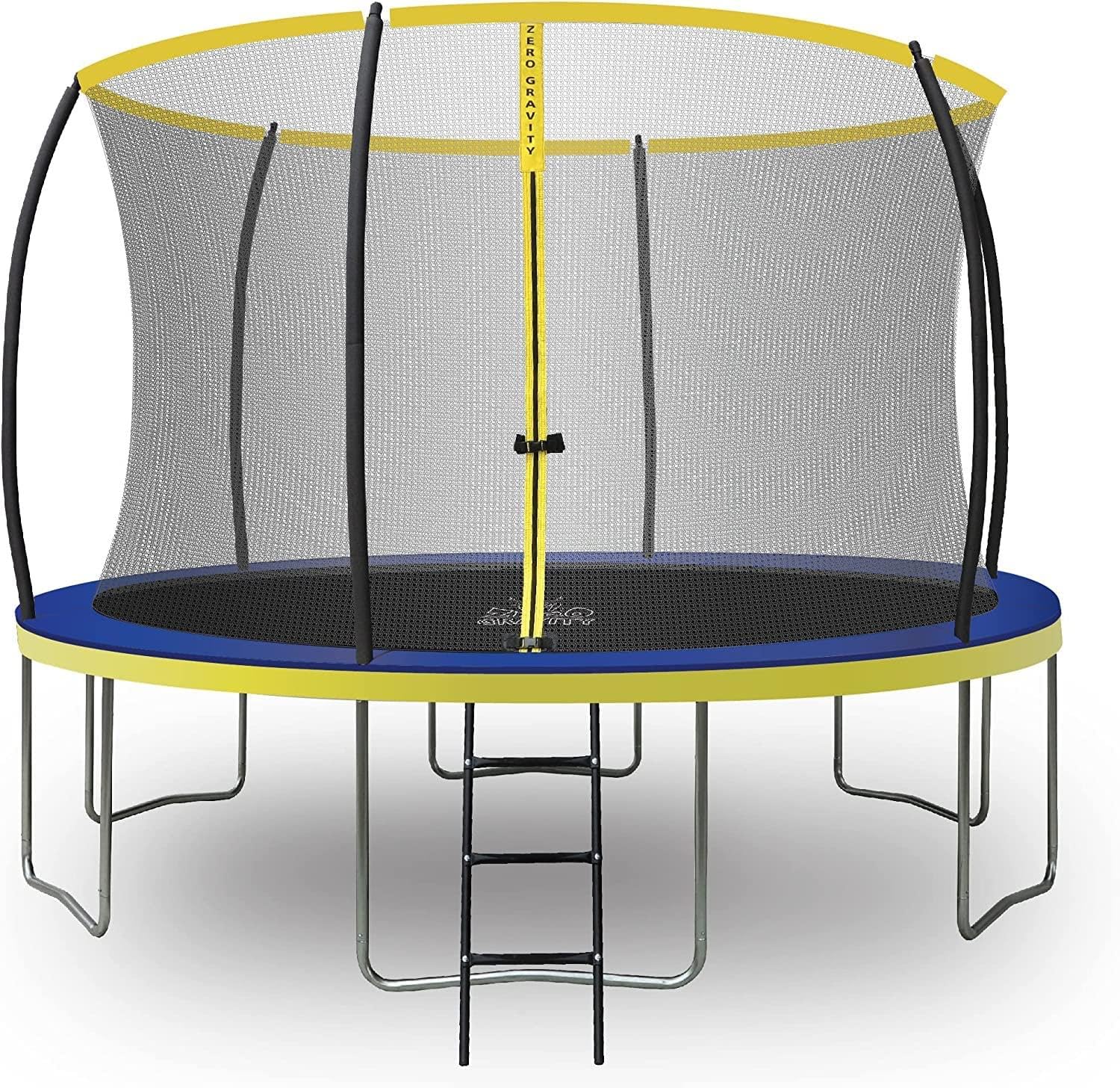 Zero Gravity Trampolin Outdoor Ø 183/244/305/366/427 cm, TÜV GS, Smartes Klappnetz für schnellen Auf- und Abbau, Outdoor Trampolin Komplett-Set inkl. Leiter, Aufbauvideo, Ultima 4