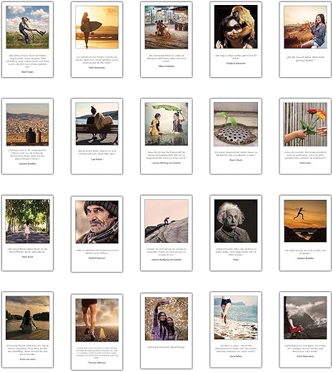 Cartoline Diverse Con Frasi Per La Consapevolezza La Saggezza Con Citazioni Ispiratrici Nel Design Polaroid Amazon It Cancelleria E Prodotti Per Ufficio