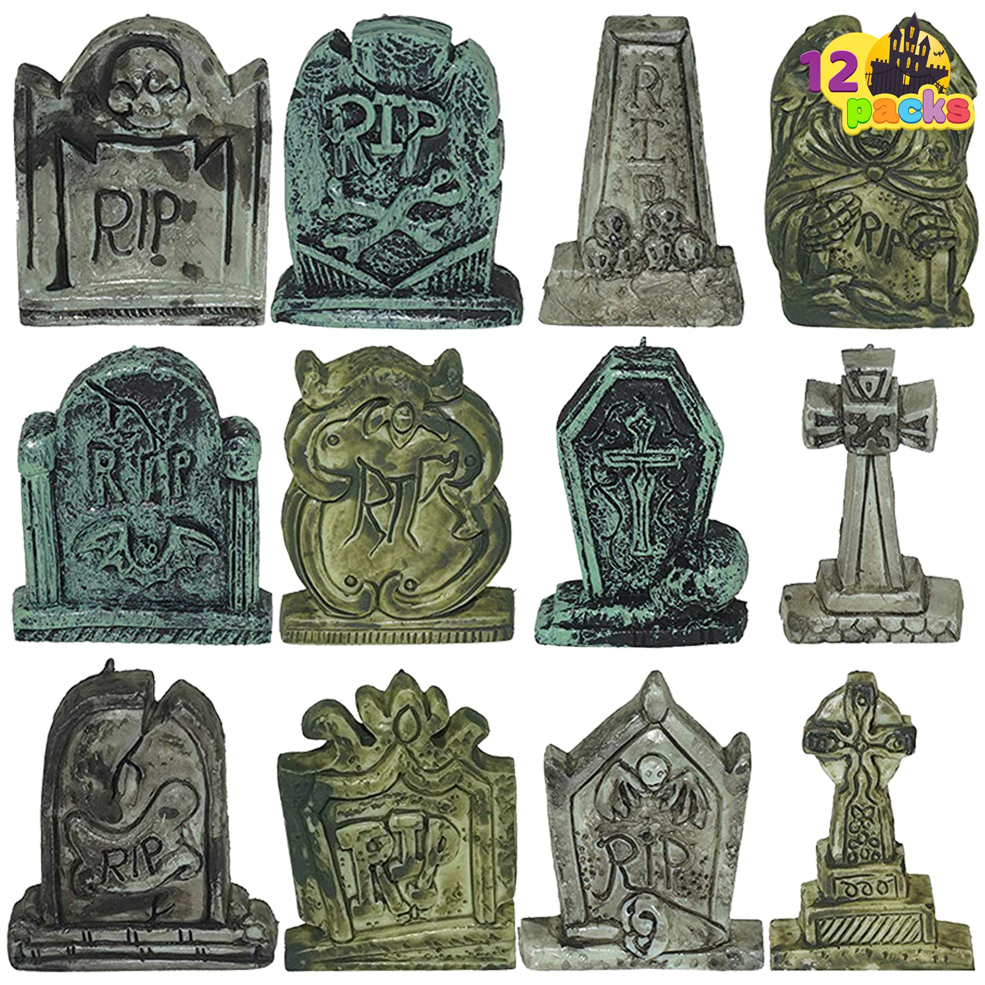Photo 1 of ***MISSING THREE***
JOYIN 12 Packs Halloween Miniature Tombstones Decorations Outdoor, RIP Graveyard Tombstones for Halloween Yard Outdoor Indoor Decorations