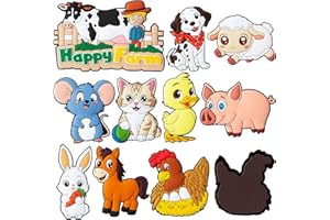 Fridge Magnets for Toddlers 1-3-Cute Fridge Magnets for Kids Large Farm Animal Magnets for Fridge Strong Refrigerator Magnets