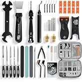 SHOWPIN 3D Printer Tools for Beginners: 64Pcs Print Removal &amp; Finishing Kit | Complete Accessories Kit for All FDM/SLA Printers, Essential Scrapers, Deburring Tool, Files, Drill, Sanding, Nozzle Cleaning