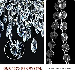 kvtinmty Modern Crystal Gold Chandelier,72" Large