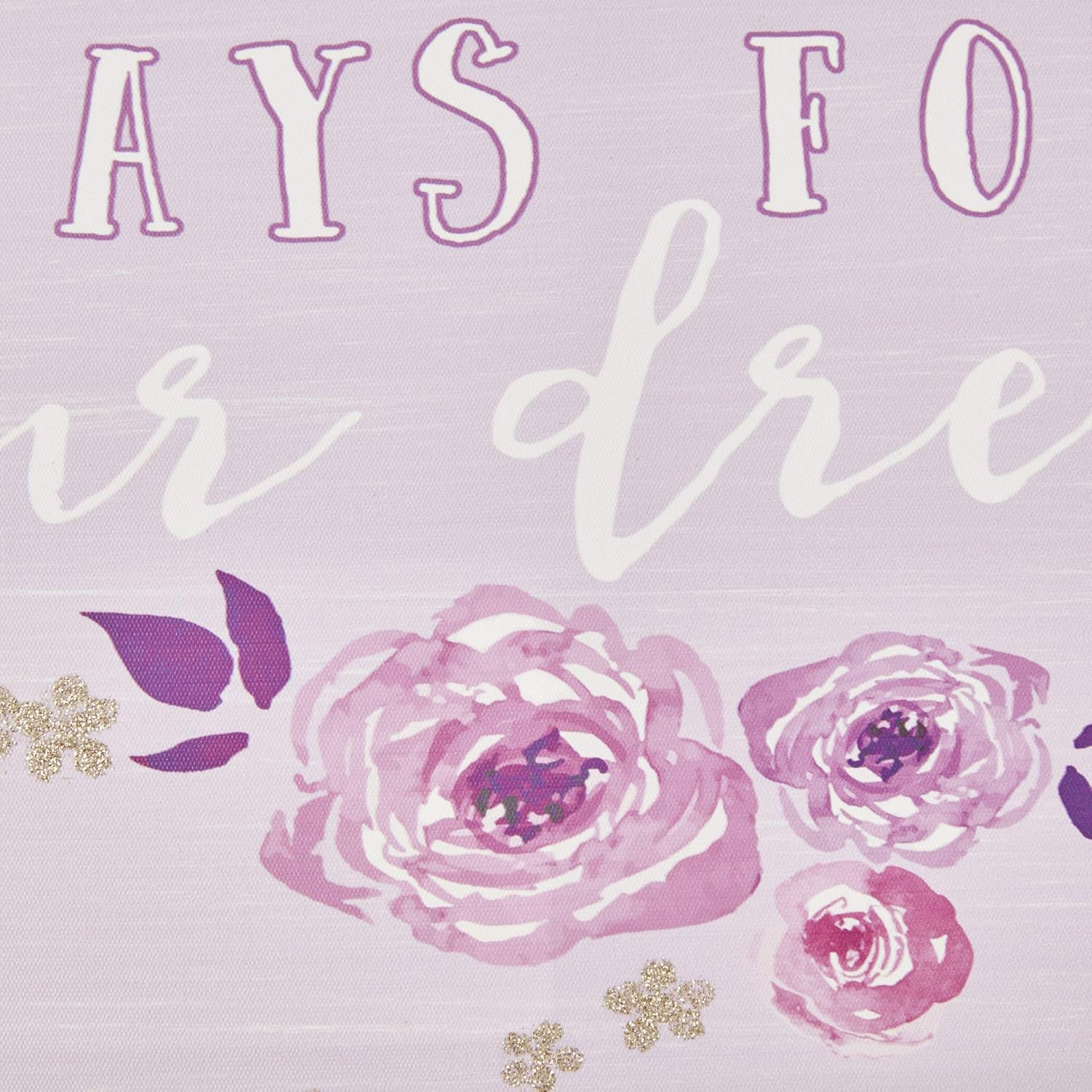 MI ZONE Lavender Dream Inspirational Wall Art Children Room Décor-A Unicorn, Flowers, Cloud, Glitter Canvas Home Accent Nursery Decoration, Ready to Hang Painting for Kids Bedroom, 22" x 10", 5 Piece: Posters & Prints