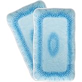 ZAROCRUS Large Farmhouse Melamine Serving Trays, Set of 2, 17 x 10 inches Serving Platters for Food Serving, Durable and Dishwasher Safe BBQ Tray, Reactive Blue