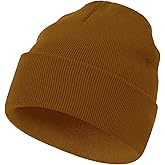 ROYBENS 100% Cotton Beanie, Knit Cuffed Beanies Hats for Men & Women, Winter Slouchy Soft Warm Unisex Skull Cap Hat