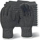 Evridwear Cotton Work Gloves Heavyweight with Anti-Slip Grip Dots,String Knitted Glove for Warehouse Gardening