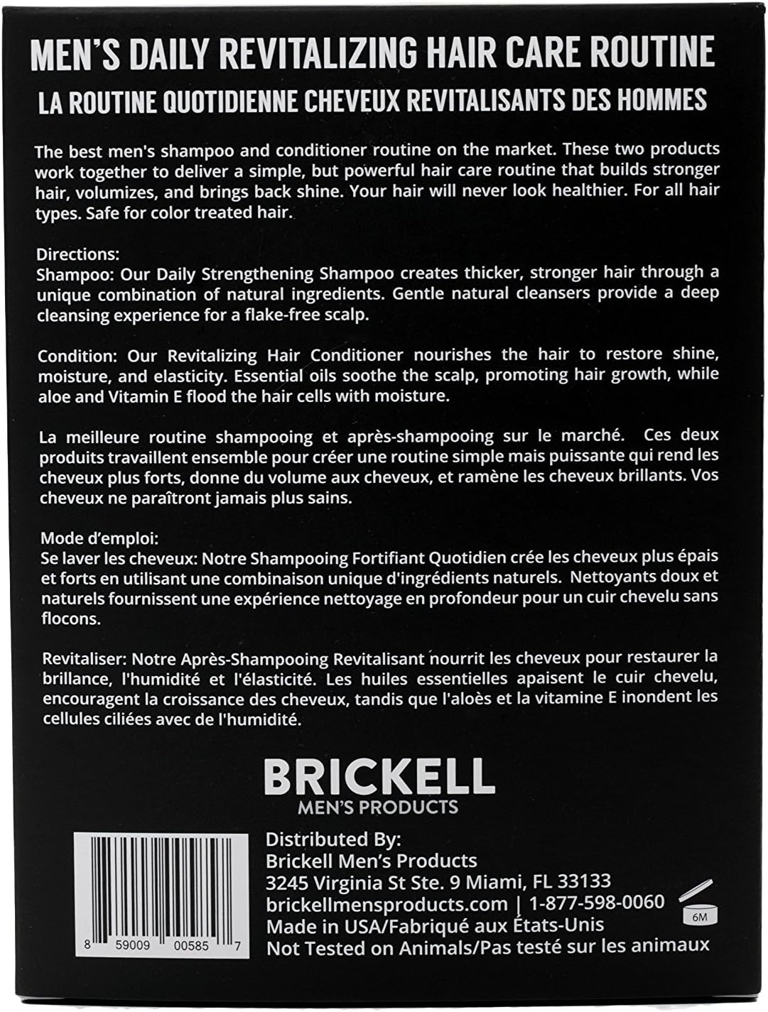 Brickell Men S Daily Revitalizing Hair Care Routine Mint And Tea