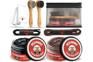 RED MOOSE Boots and Shoe Cream - Shoe Polish Kit for Leather - Shoes Shine - Made in the USA