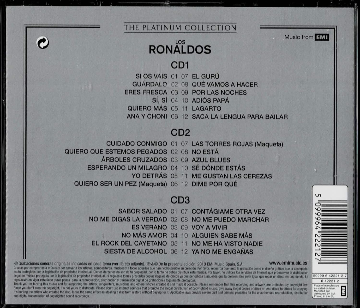 The Platinum Collection N.Ref.: Los Ronaldos: Amazon.es: CDs ...
