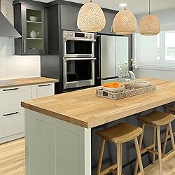 Bme Hevea Solid Wood Butcher Block Table Top, Desk