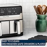 Tefal Easy Fry Dual Drawer Air Fryer EY90JDG0 Stainless Steel 8.3L view 7