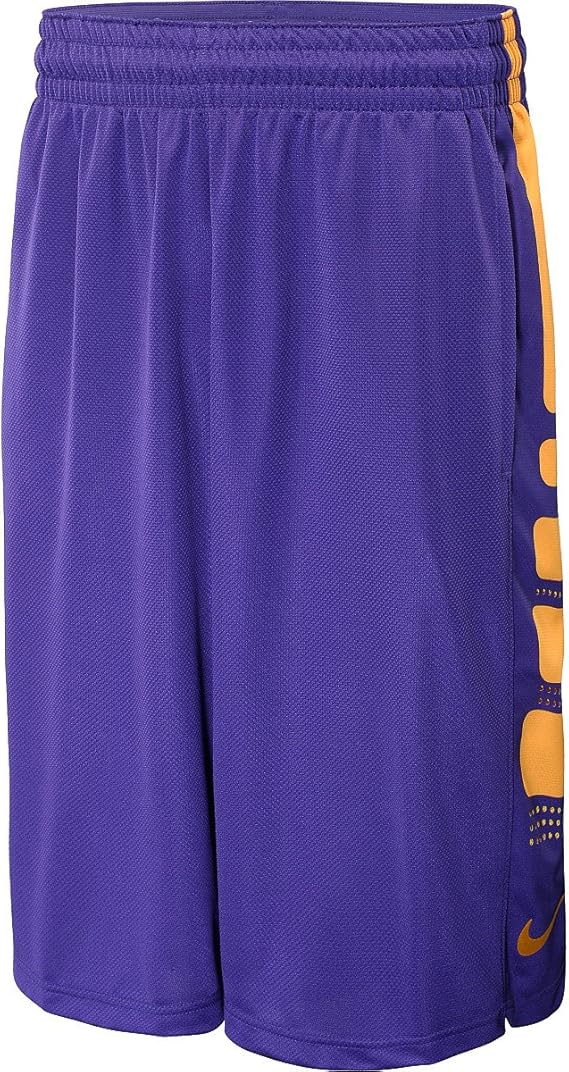 Amazon.com: NIKE Men's Elite Stripe Basketball Shorts - Size: Xl, Court Purple/yellow: Clothing