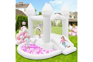 FBSPORT Inflatable Bounce House, Bouncy Castles for Kids with Jumping & Slide & Ball Pit for Wedding Party Backyard Indoor & 
