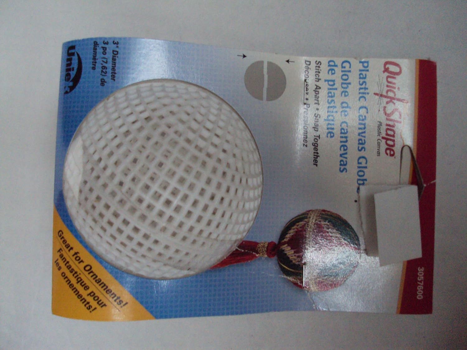 QuickShape Plastic Canvas Globe 3" Diameter White Amazon.ca generic