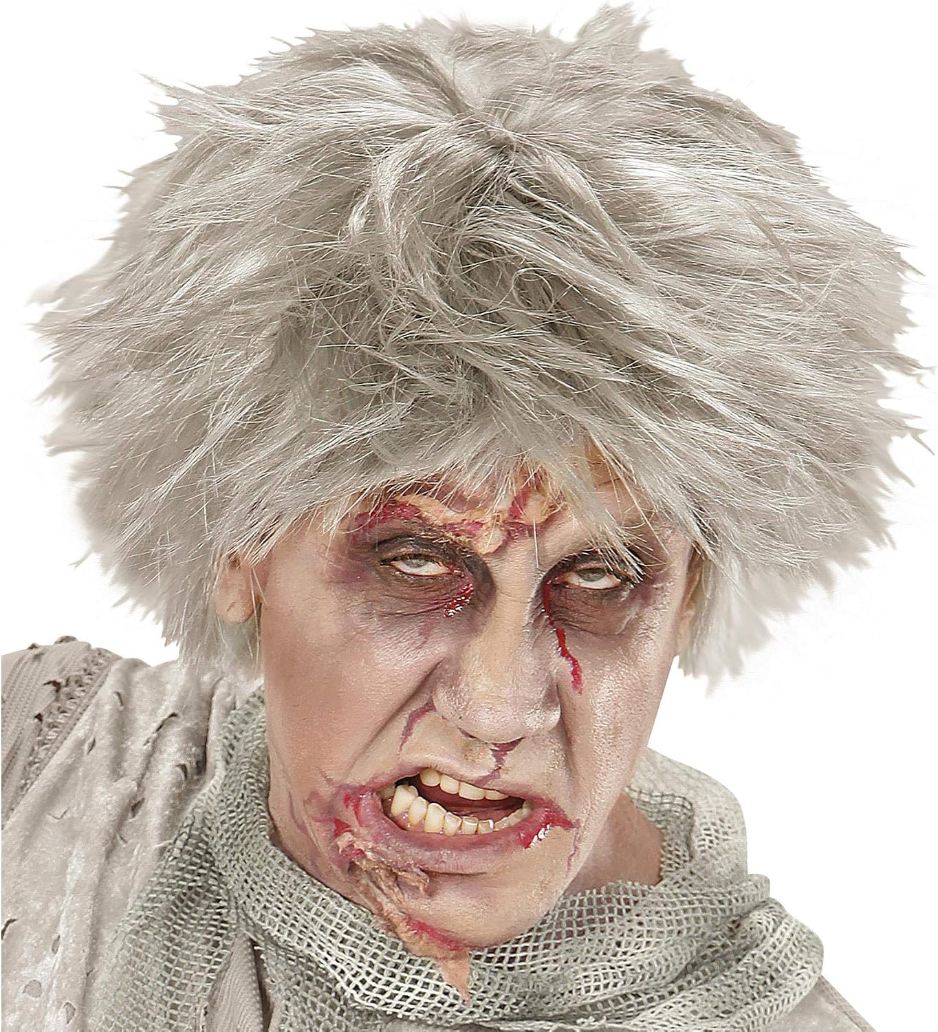 Widmann 06743 ? Zombie Wig, Grey, Gray, standard size