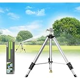 SPECILITE Brass Impact Sprinkler on Tripod Base, Waters up to 90ft, 50 inch | Heavy Duty Metal, 360 Degree Irrigation for Large Area, Yard, Lawn, Covering up to 6360sqft, for Large Area, Yard, Lawn,