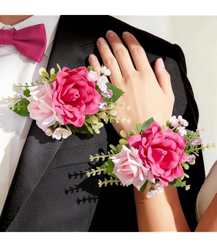 Amazon.com: Abbie Home Prom Corsage Boutonniere Set Fuchsia Orchid Rose Lily Pin Wrist Hand Dress Suit Flower for Wedding Party (Fuchsia) : Home & Kitchen Amazon.com: Abbie Home Prom Corsage Boutonniere Set Fuchsia Orchid Rose Lily Pin Wrist Hand Dress Suit Flower for Wedding Party (Fuchsia) : Home & Kitchen