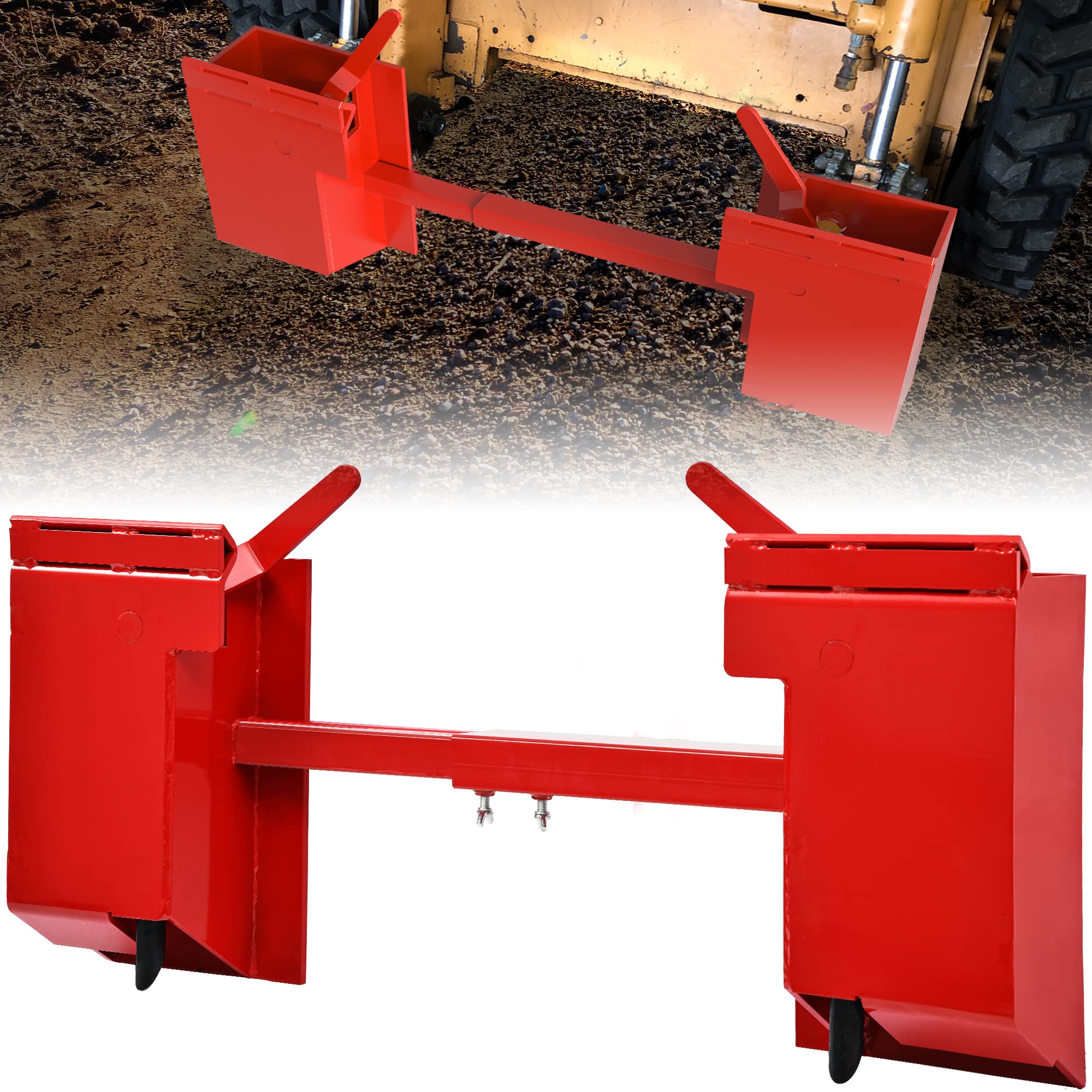 Photo 1 of YITAMOTOR Skid Steer Quick Attach Adapter Universal Attachment Plate Quick Tach Conversion Adapter Mount Compatible for Kubota Bobcat