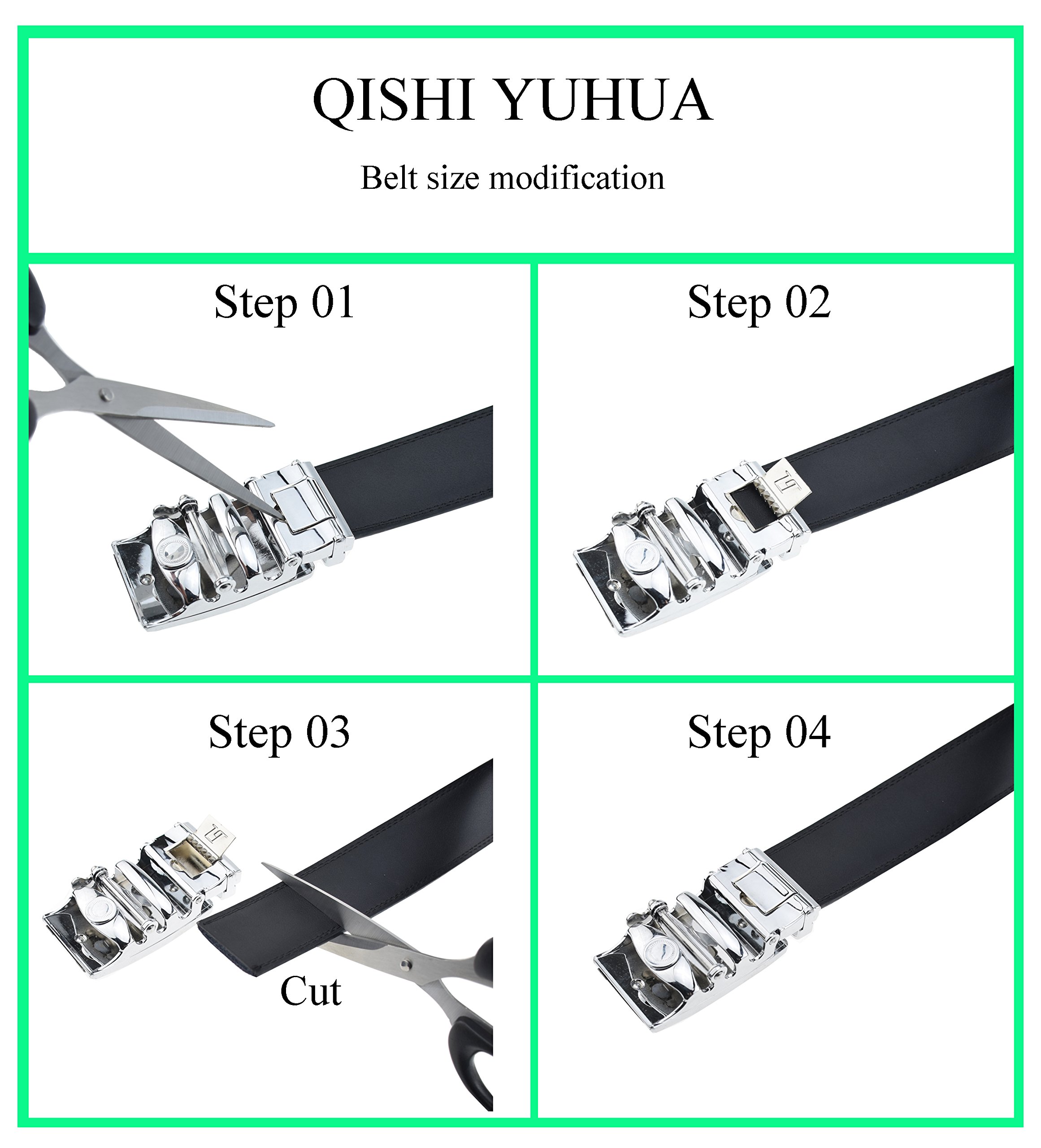 Men\'s Belt Slide Ratchet Belt for Men - Genuine Leather,315-S