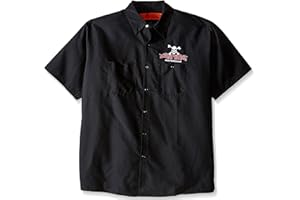 Lethal Threat (WS40302XXL Men's 'Freedom Isn't Free Eagle' Work Shirt (Black, XX-Large)