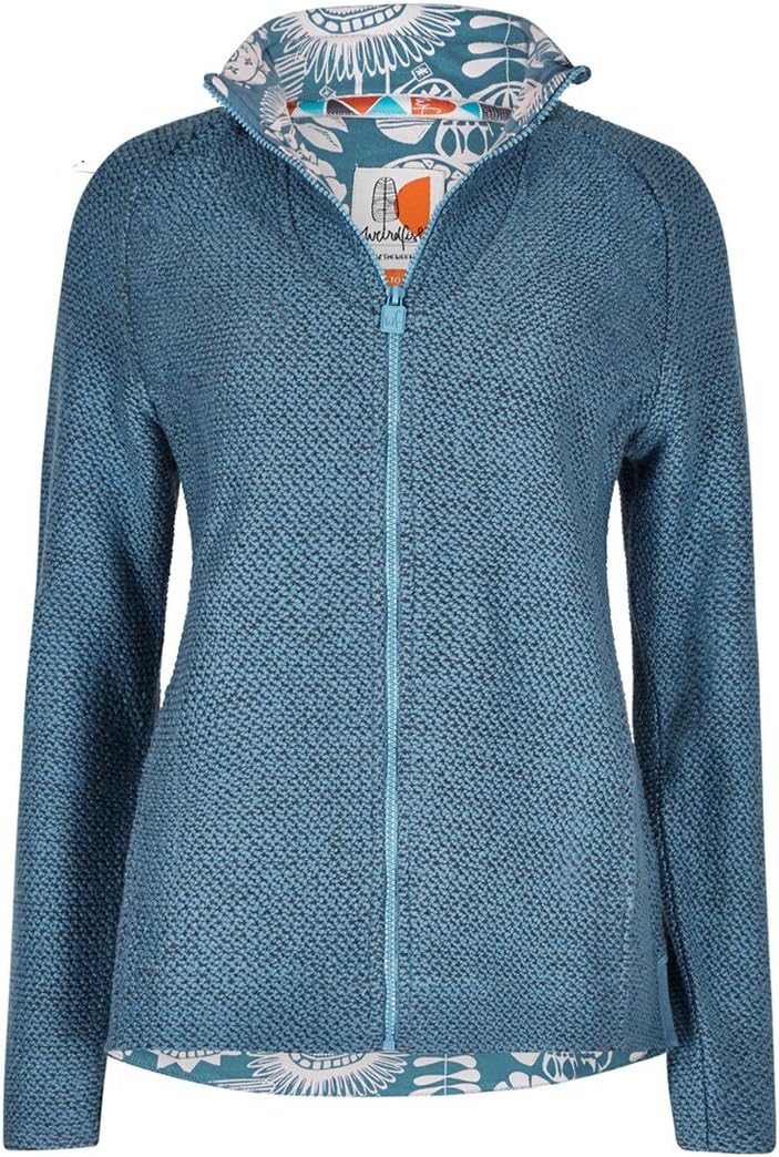 Weird Fish Damla Print Trim Full Zip Classic Macaroni Jacket Bluebird Size 16