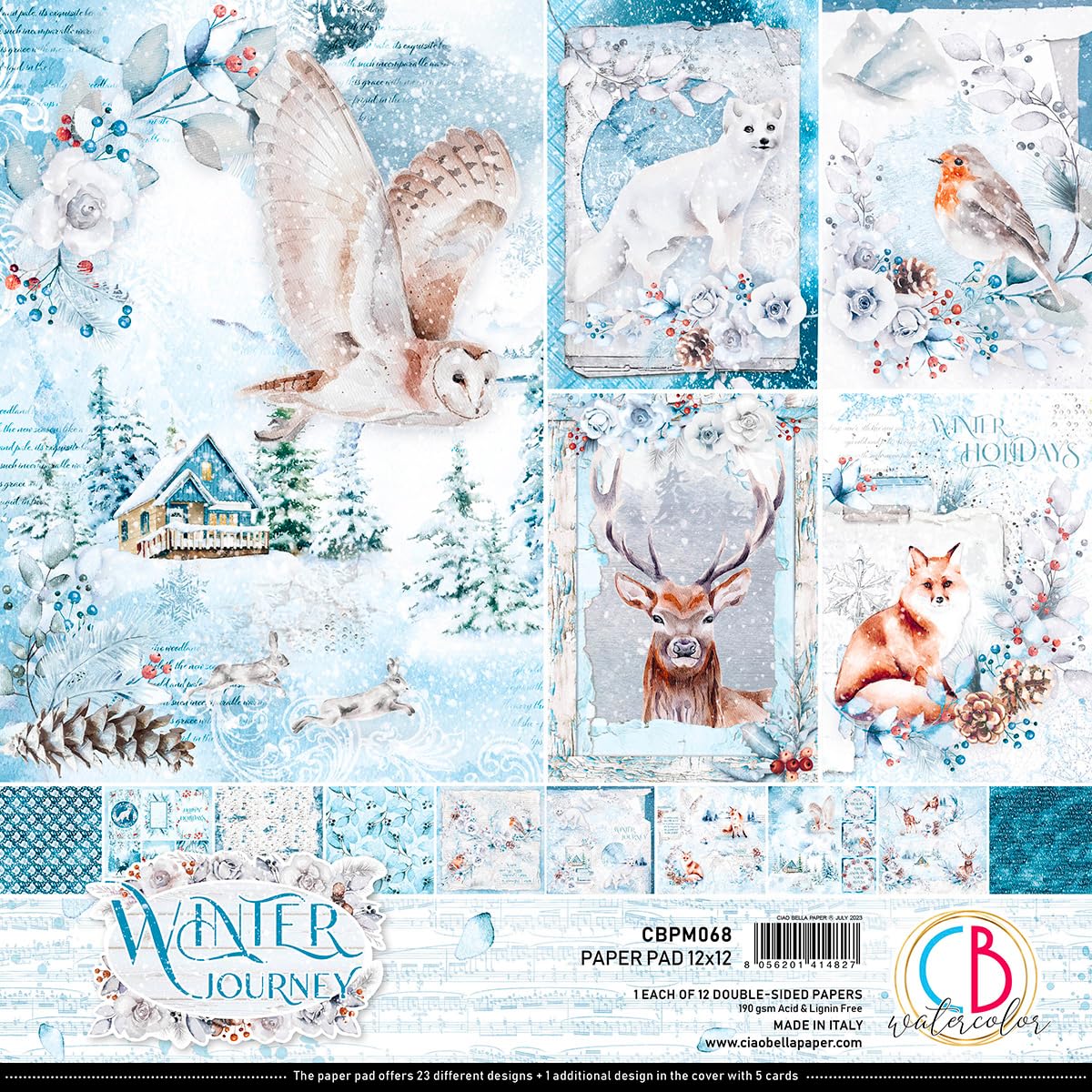 Ciao Bella Winter Journey 12"x12" Paper Pad