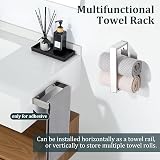 SAYAYO Towel Holder Wall Mounted Chrome 20 cm SUS304 Stainless Steel view 3