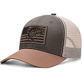 Pnkvnlo Fishing Gifts for Men - Snapback & Trucker Hats - American Flag Outdoor Fishing Hat