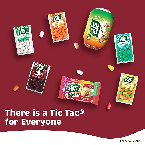 TIC TAC DR PEPPER, POCKET-SIZED MINTS, DR PEPPER FLAVORED ON-THE-GO REFRESHMENT, 3.4 OZ