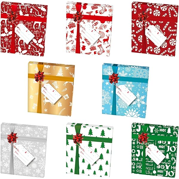 90 PCS Christmas Goodie Bags Bulk - Vintage Style Treat Bags With Sealing Stickers