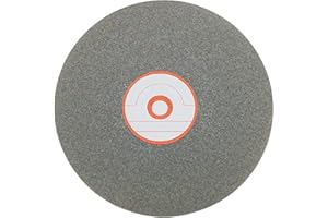 CAQUXIL Diamond Flat Lap Disc 8 Inch 120 Grit, 1/2 Inch Arbor, Diamond Flat Lap Wheel for Gemstone Glass Ceramics, Grinding Sanding Disc, Lapping Polishing Disc