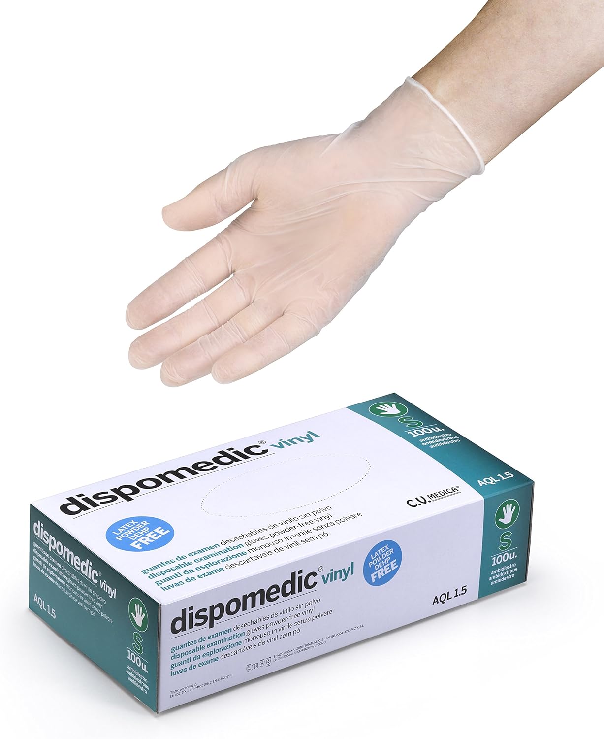 Dispomedic Vinyl Guante sin Polvo, XS: Amazon.es: Salud y cuidado personal