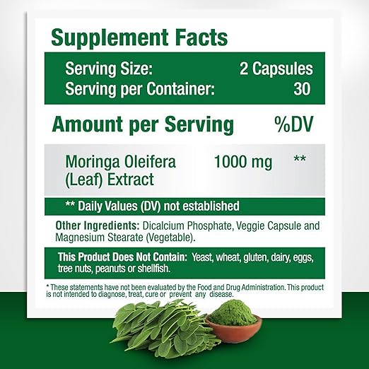 Amazon.com: Extracto de hojas oleifera Pure Moringa en ...