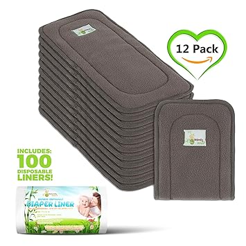 Charcoal bamboo diaper inserts