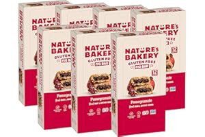 Nature's Bakery Gluten Free Fig Bars, Pomegranate, 12 Count (Pack of 7)